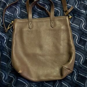 Madewell // zip-top Leather transport carryall bag